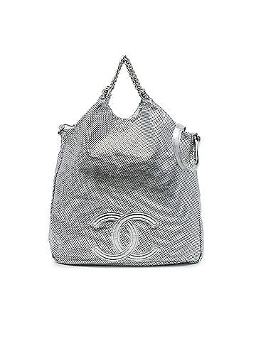 Chanel Large Metallic Glazed Calfskin Perforated Rodeo Drive Satchel (view 1)