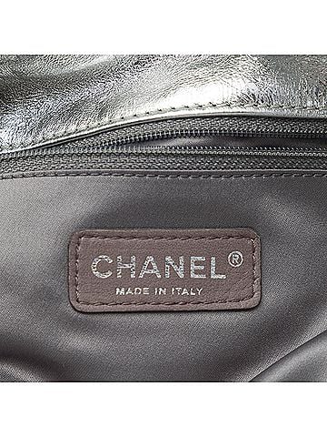 Chanel Large Metallic Glazed Calfskin Perforated Rodeo Drive Satchel (view 2)