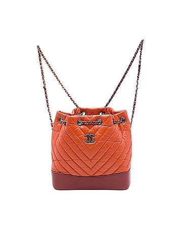 Chanel Small Bicolor Chevron Aged Calfskin Gabrielle Backpack (view 1)