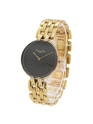 Christian Dior Christian Dior Bagbeera D46 154 4 Women's Watch, Black GP Quartz Watch (view 2)