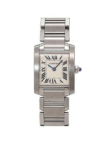Cartier Cartier Tank Francaise SM W51008Q3 Women's Watch, Ivory, Quartz Watch (view 1)
