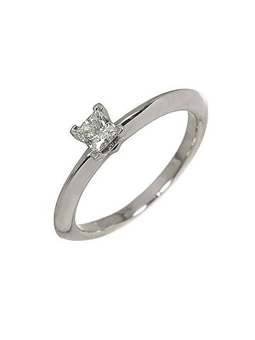 Tiffany & Co. Tiffany &amp; Co. Princess Cut Diamond 0.18ct Ring, Platinum (Pt) (view 1)