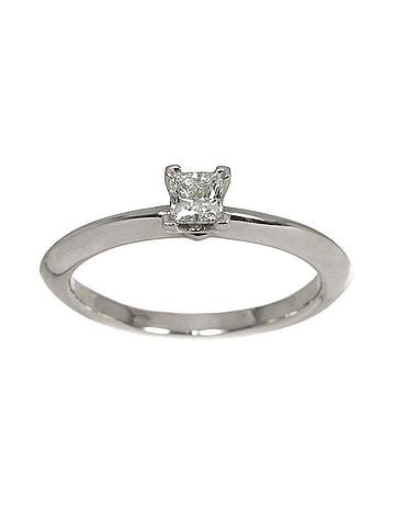 Tiffany & Co. Tiffany &amp; Co. Princess Cut Diamond 0.18ct Ring, Platinum (Pt) (view 2)