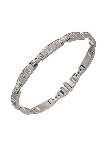Tiffany & Co. Tiffany &amp; Co. Atlas Diamond Bangle 17.5cm 18K WG White Gold 750 Bracelet (view 1)