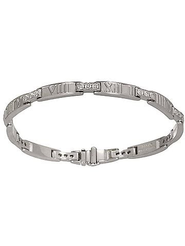 Tiffany & Co. Tiffany &amp; Co. Atlas Diamond Bangle 17.5cm 18K WG White Gold 750 Bracelet (view 2)