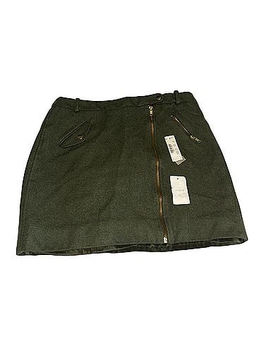 J.Crew J.Crew Motorcycle-Style Wool Mini Skirt Wool Skirt (view 1)