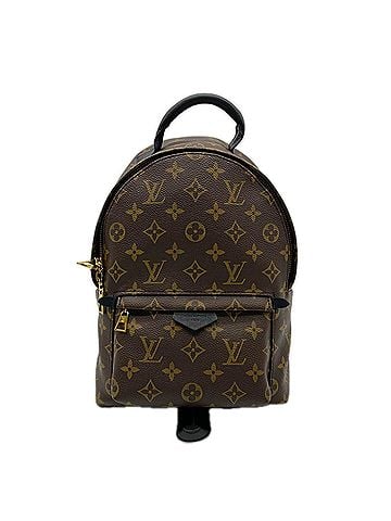 Louis Vuitton LOUIS VUITTON Monogram Palm Springs Backpack PM M41560 Rucksack Brown Beige Black Leather Women's (view 1)