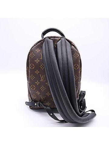 Louis Vuitton LOUIS VUITTON Monogram Palm Springs Backpack PM M41560 Rucksack Brown Beige Black Leather Women's (view 2)