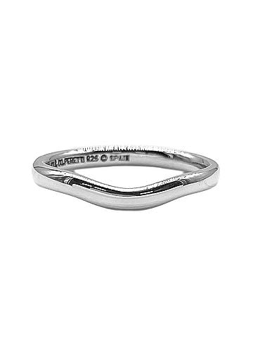 Tiffany & Co. TIFFANY&amp;Co. Tiffany Curved Band Ring, Elsa Peretti V-shape, SV925 7823, Silver, Women's (view 1)