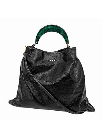 MARNI MARNI Venice VENICE Handbag Hobo Patent Leather Medium Black Women's (view 1)