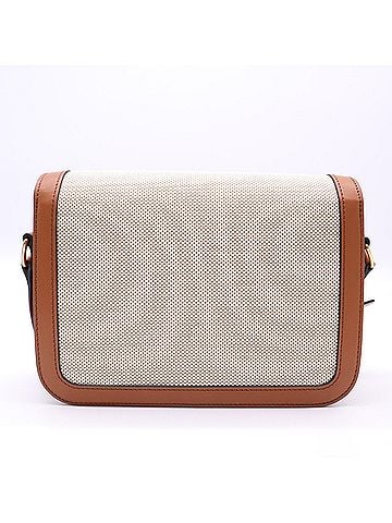Céline CELINE Classic Triomphe Bag Medium Natural Tan 191242EGC.02NT Shoulder Brown Beige Canvas Leather Women's (view 2)