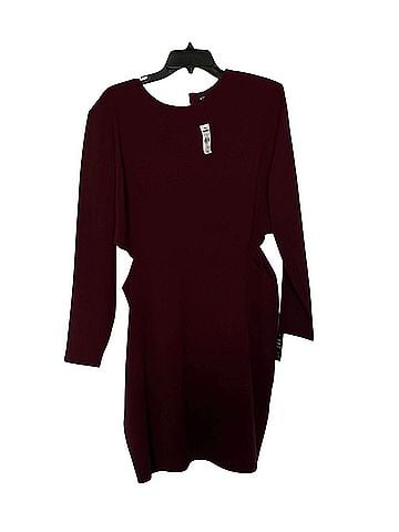 Express cutout Burgundy dress Casual Dress (view 1)