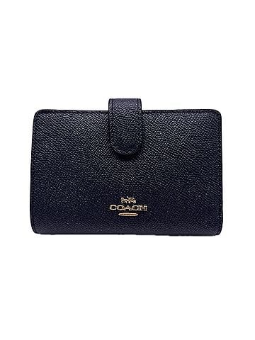 Coach COACH Glitter Medium Corner Zip Wallet F23237 Bi-fold Navy Crossgrain Leather Women's (view 1)
