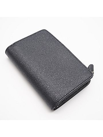 Coach COACH Glitter Medium Corner Zip Wallet F23237 Bi-fold Navy Crossgrain Leather Women's (view 2)