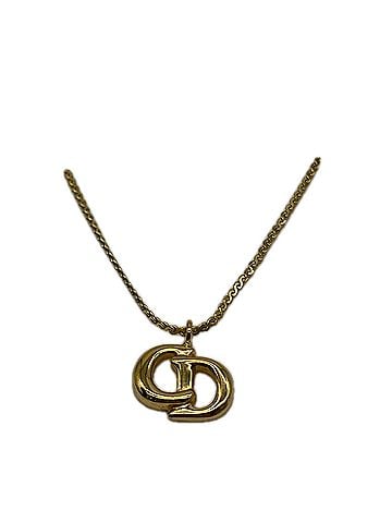 Christian Dior Christian Dior Logo Pendant Necklace, Gold GP, Women's (view 1)
