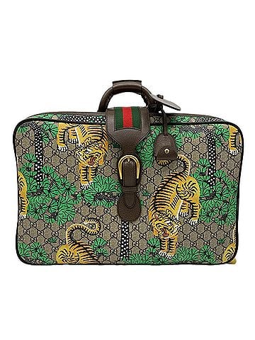 Gucci GUCCI GG Supreme Sherry Line Bengal Tiger Boston Bag 424501 Beige Multicolor Leather Men's (view 1)