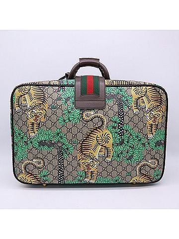 Gucci GUCCI GG Supreme Sherry Line Bengal Tiger Boston Bag 424501 Beige Multicolor Leather Men's (view 2)