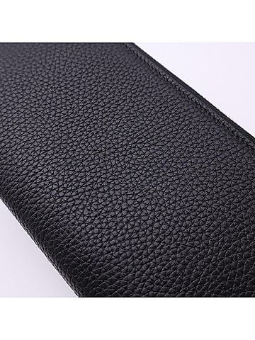 Gucci GUCCI Leather Logo Zip-Around Wallet 822043 Long Black Men's (view 2)