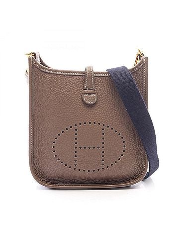 Hermès Hermes Evelyne TPM Amazon Etoupe Shoulder Bag/Handbag, Leather (Taurillon Clemence), Women's, Gray (view 1)