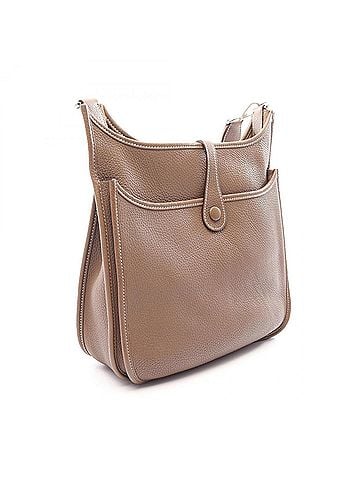 Hermès Hermes Evelyne 3 Trois PM Shoulder Bag/Handbag, Leather, Taurillon Clemence, Women's, Gray (view 2)