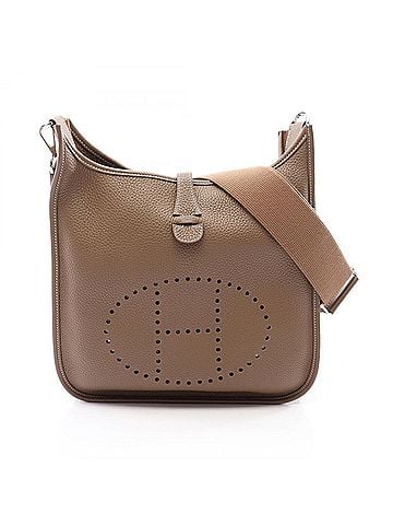 Hermès Hermes Evelyne 3 Trois PM Etoupe Shoulder Bag Handbag Taurillon Clemence Leather Women's Gray 056277CK (view 1)