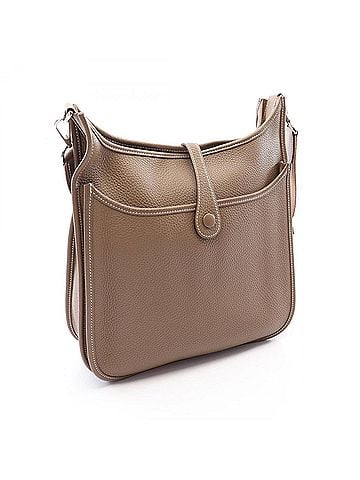 Hermès Hermes Evelyne 3 Trois PM Etoupe Shoulder Bag Handbag Taurillon Clemence Leather Women's Gray 056277CK (view 2)