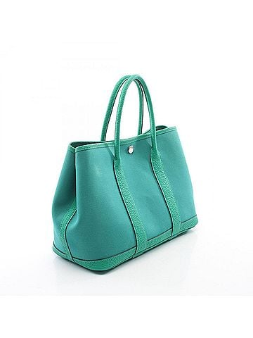 Hermès Hermes Garden Party TPM Tote Bag Handbag Toile Officier Negonda Women's Green (view 2)