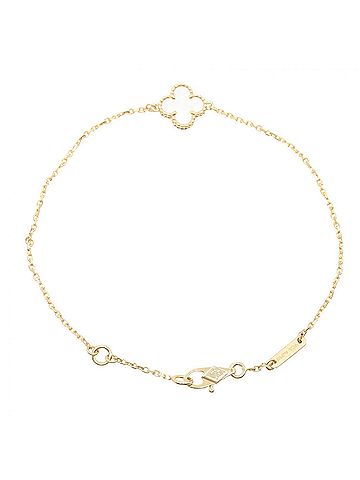 Van Cleef & Arpels Van Cleef &amp; Arpels Sweet Alhambra Bracelet, Mother-of-Pearl 18K (Yellow Gold), Women's, Gold/White Tones, VCARF68800 (view 2)