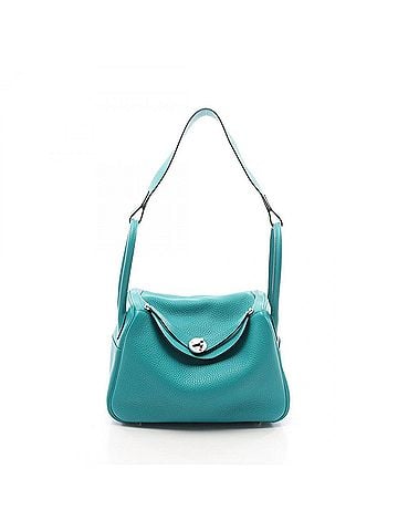 Hermès Hermes Lindy 26 Shoulder Bag/Handbag, Leather, Taurillon Clemence, Women's, Green, H073428CK (view 1)