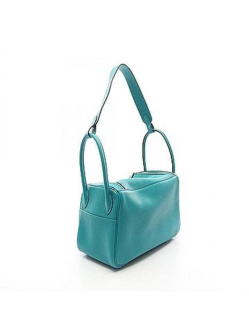 Hermès Hermes Lindy 26 Shoulder Bag/Handbag, Leather, Taurillon Clemence, Women's, Green, H073428CK (view 2)