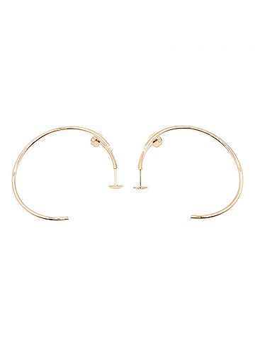 Cartier Cartier Juste un Clou Hoop Diamond Earrings, 18K Pink Gold (PG), Diamond, Women's, Tone, Clear B8301212 (view 2)