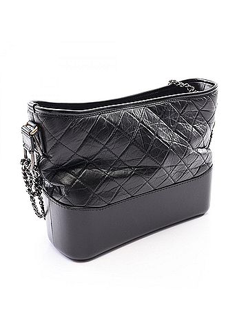 Chanel Chanel Gabrielle de Large Hobo Shoulder Bag/Handbag, Leather, Black, A93824 (view 2)