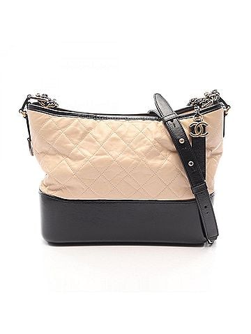 Chanel Chanel Gabrielle de Large Hobo Shoulder Bag/Handbag with Combination Hardware, Calfskin Leather, Women's, Beige/Black, A93824 (view 1)
