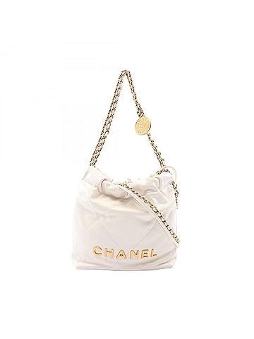 Chanel Chanel CHANEL 22 Mini 2-Way Shoulder Bag Handbag Leather Women's White AS3980 (view 1)