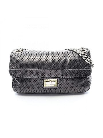 Chanel Chanel 2.55 Perforated Combination Hardware Shoulder Bag Handbag Leather Women's Black (view 1)