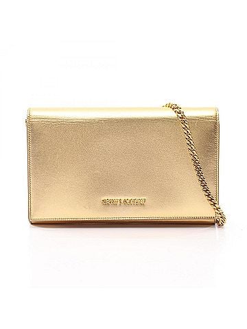 Saint Laurent Yves Saint Laurent Saint Laurent Paris shoulder bag/handbag, leather, women's, gold tone. (view 1)