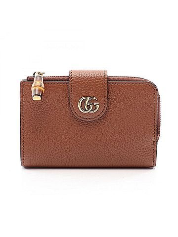 Gucci Gucci Bamboo Double G Medium Wallet, Bi-fold Leather, Women's, Brown, 739498 (view 1)