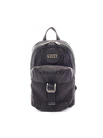 Gucci Gucci Off the Grid GG Pattern Waist Bag, Body Handbag, Leather, Nylon Canvas, Men's, Black, 658631 (view 1)