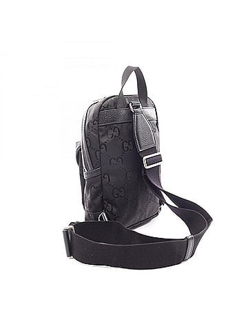 Gucci Gucci Off the Grid GG Pattern Waist Bag, Body Handbag, Leather, Nylon Canvas, Men's, Black, 658631 (view 2)