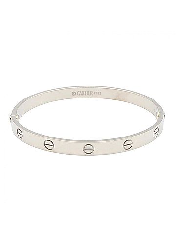 Cartier Cartier Love Bracelet, 18K White Gold (WG), Women's, Silver Tone, B6067600 (view 2)