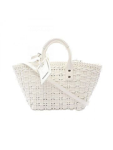 Balenciaga Balenciaga BISTRO XS Bistro Basket Bag 2-Way Tote Handbag Enamel Women's White 671342 (view 1)