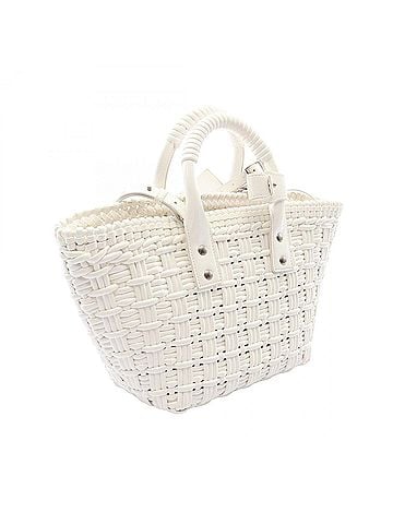 Balenciaga Balenciaga BISTRO XS Bistro Basket Bag 2-Way Tote Handbag Enamel Women's White 671342 (view 2)