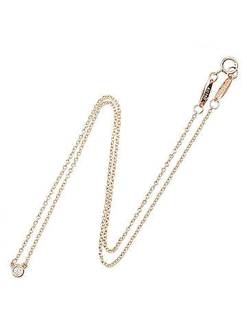 Tiffany & Co. Tiffany &amp; Co. By the Yard Diamond Necklace, 18K Pink Gold (PG), Diamond, Women's, Tone, Clear Tone (view 2)