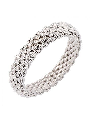 Tiffany & Co. Tiffany &amp; Co. Somerset Ring, 18K White Gold (18KWG), Women's, Silver Tone (view 1)