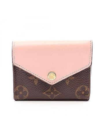 Louis Vuitton Louis Vuitton Portefeuille Zoe Monogram Rose Ballerine Tri-fold Wallet, Leather, Women's, Brown/Pink, M62933 (view 1)