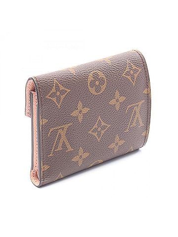 Louis Vuitton Louis Vuitton Portefeuille Victorine Monogram Rose Ballerine Tri-fold Wallet, Leather, Women's, Brown/Pink, M62360 (view 2)
