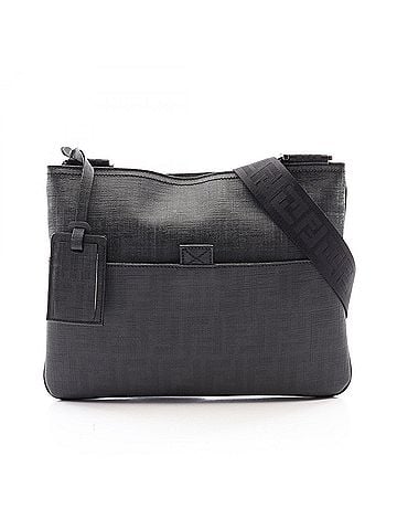 Fendi Fendi Zucca Shoulder Bag/Handbag, Coated Canvas, Men's/Women's, Black (view 1)