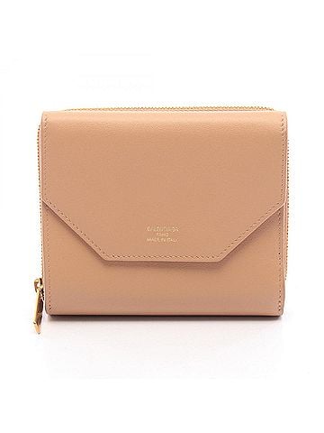 Balenciaga Balenciaga Envelope Tri-fold Wallet, Leather, Women's, Beige, 753762 (view 1)