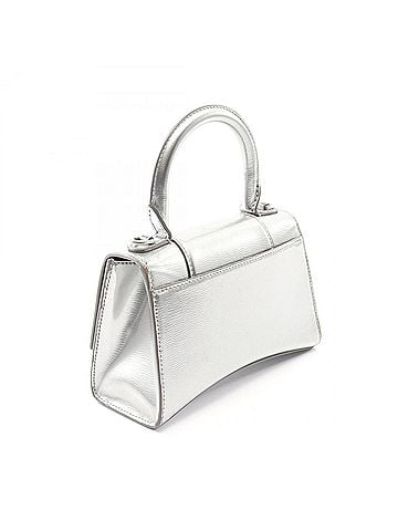Balenciaga Balenciaga HOURGLASS XS 2-Way Handbag, Leather, Women's, Silver Tone, 592833 (view 2)