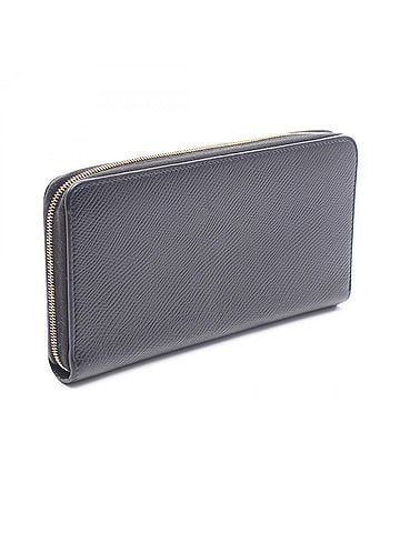 Céline Celine Large Zipped Wallet, Round Long Leather, Women's, Black (view 2)